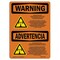 Signmission OSHA Warning Sign, 7" Height, 10" Width, Beyond This Point Radio Frequency Bilingual, Landscape OS-WS-D-710-L-12478 - alternate 1